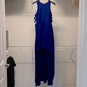 Cobalt blue evening gown